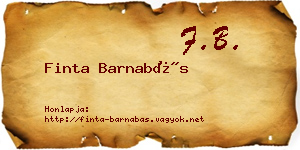 Finta Barnabás névjegykártya