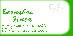 barnabas finta business card